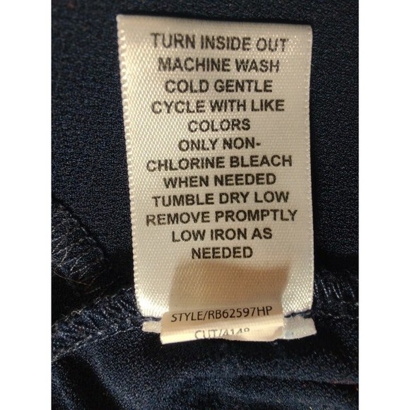 ELLE Navy Shimmer V-Neck Capri Length Pull-On Jumpsuit, Size M - Picture 6 of 8